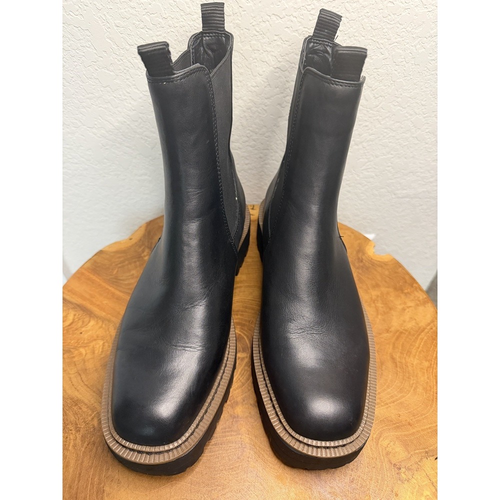 Sam Edelman Sz 8.5M Black Leather Laguna Chelsea Boot Waterproof Lug Sole BR20-9 - Picture 3 of 10